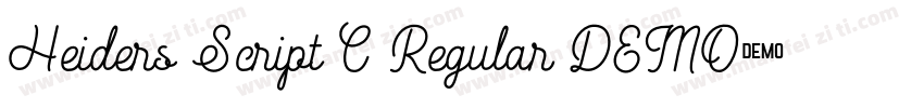 Heiders Script C Regular DEMO字体转换